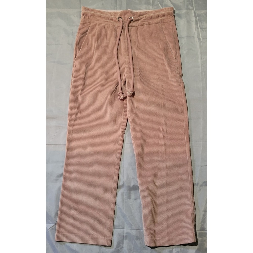 Rinascimento  Womens 40x27 Pinkish Corduroy Pants Large‎ Rope Belt Wool Italy